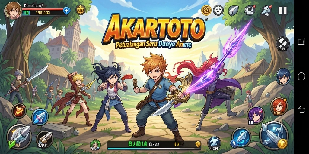 Tampilan gameplay menarik dari AKARTOTO penuh aksi dan petualangan.