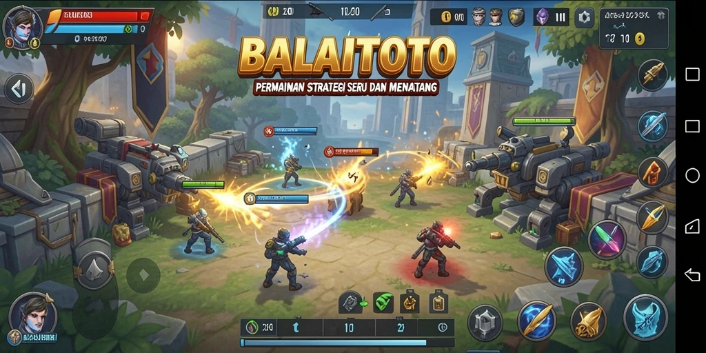 Tampilan gameplay BALAITOTO yang memukau dengan strategi dan aksi mendebarkan.