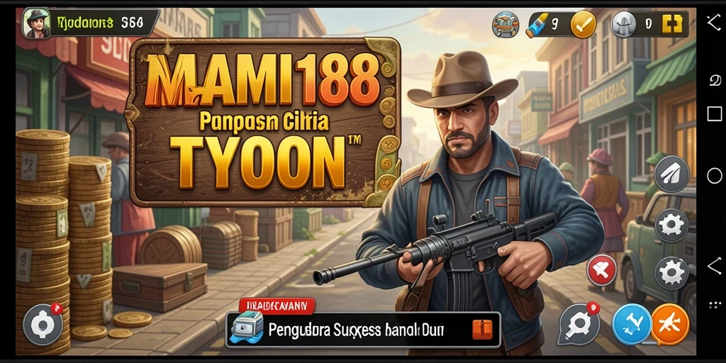 Gameplay MAMI188 menampilkan manajemen usaha yang menarik.